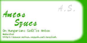 antos szucs business card